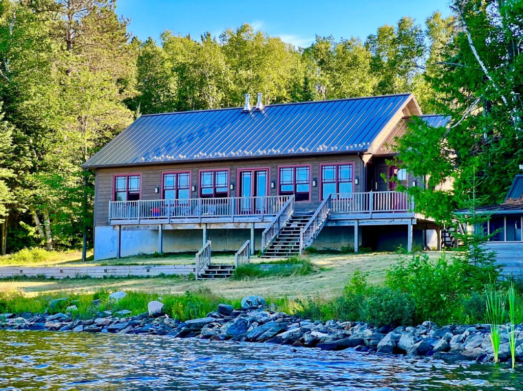 Mosher Bay main cabin from the lake